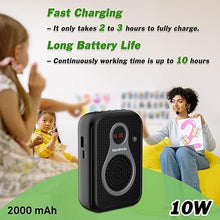 Load image into Gallery viewer, HaoWorks Portable Lightweight Mini Voice Amplifier and Wired Headset Microphone with Speaker for Teachers 10W Rechargeable Wearable Personal PA Loudspeaker for Instructor,Tour Guide,Classroom