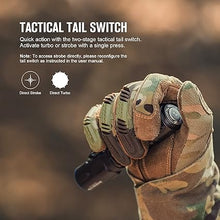 Load image into Gallery viewer, OLIGHT Warrior 3S 2300 Lumens Rechargeable Tactical Flashlight, Compact Dual-Switches LED Bright Light with Proximity Sensor, Powered by Customized Battery for Emergency, EDC and Searching (Black)