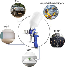 Load image into Gallery viewer, HVLP Spray Gun Gravity Feed, 600CC Capacity, with 1.4mm Nozzle Professional Air Paint Sprayer Spray Guns for Painting Cars