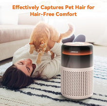 Load image into Gallery viewer, AIRROMI Air Purifier for Bedroom Home,HEPA Filter,Covers Upto 549 Ft²,Quiet 360°intake Air Cleaner with Fragrance ponge for Better Sleep,Night Light,Filters Smoke,Pet Dander,Allergies,Dust,A2005 Beige