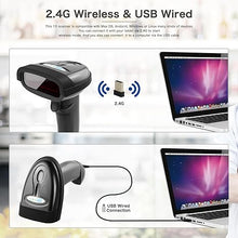 Load image into Gallery viewer, NETUM Wireless Barcode Scanner, 2 in 1 2.4G Wireless & USB Wired 1D Laser Barcode Reader Handheld Bar Code Reader Cordless Rechargeable Bar Code Scanner for Computer MAC Laptop (NT-1698W)