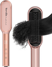 Load image into Gallery viewer, Terviiix Frizz Buster Ionic Hair Straightener Brush with MCH Heater - Rapid 450°F in 20S, Hair Straightener Comb for Efficient One-Pass, Anti-Scald, 13 Heat Settings, Digital Display, Dual Voltage