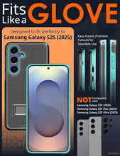 Load image into Gallery viewer, for Samsung Galaxy S25 Compatible with MagSafe Magnetic Heavy Duty Slide Hip Phone Cover with Kickstand for Galaxy S25 - Black & Green