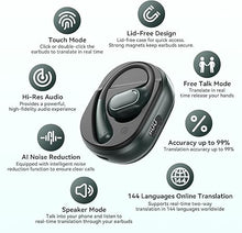 Load image into Gallery viewer, Language Translator Earbuds, Translation Earbuds Real Time with 144 Languages & Accents Online, Translator Device with APP Support Music and Calling, Simultaneous Translation Bluetooth 5.4
