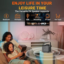 Load image into Gallery viewer, Voice Amplifier Wireless Microphone for Teachers 30W Bluetooth 5.0 Portable Pa System with Echo,FM, REC,TWS, Headset Mic and Speaker Supports USB/TF Card/Aux for Classroom,Singing,Public Speaking