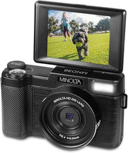 Load image into Gallery viewer, Minolta MND30 30 MP / 2.7K Ultra HD Digital Camera (Black)
