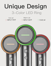 Load image into Gallery viewer, Negative Ionic High-Speed Hair Dryer with 11,0000 RPM Brushless Motor for Fast Drying, Professional Blow Dryer with Diffuser and Nozzle, Low Noise Hairdryer for Salon Home Travel