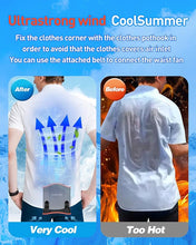 Load image into Gallery viewer, Upgraded Portable Waist Fan with Adjustable Belt,10 Times Strong Wind Waist Clip Fan with 12000mAh Battery Over 40H Working Time, Belt Fan for Outdoor Works,Camping,Travel,Fishing