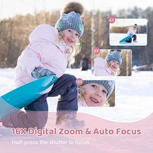 Load image into Gallery viewer, Digital Camera - 4K 64MP Digital Camera with 16X Digital Zoom for Photography - UHD Vlogging Camera for Kids and Teens - Compact Point and Shoot Digital Cameras with 32GB SD Card (Pink)
