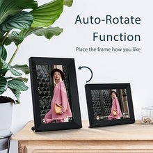 Load image into Gallery viewer, Digital Photo Frame 10.1 Inch WiFi Digital Picture Frame IPS HD Touch Screen Smart Cloud Photo Frame with 32GB Storage, Auto-Rotate, Easy Setup to Share Photos or Videos Remotely via AiMOR APP (Black)