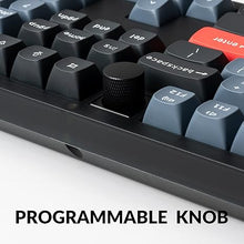 Load image into Gallery viewer, Keychron V6 Wired Custom Mechanical Keyboard Knob Version, Full-Size QMK/VIA Programmable with Hot-swappable Keychron K Pro Brown Switch Compatible with Mac Windows Linux (Frosted Black-Translucent)