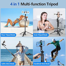 Load image into Gallery viewer, Auto Face Tracking Tripod 360° Rotation with Stand, 70.9" Ai Motion Tracking Tripod, Selfie Stick Rotation Tripod with Remote, Motion Sensor Phone Tripod Stand, for Vlog/Live Stream/Video Recording