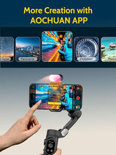 Load image into Gallery viewer, Handheld 3-axis Gimbal Stabilizer for iPhone&Android Smartphone Gimbal Anti-Shake w/ 1/4 Thread,RGB Magnetic Light,AI Tracking Phone Gimbal for Vlogging for TikTok,YouTube-Smart X Kit Black