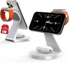 Load image into Gallery viewer, 3 in 1 Charging Station for Apple Devices,Mag-Safe Charger Stand Fast Charging,Wireless Charger for iPhone 16/15/14/13/12 Series,& AirPods,& iWatch(30W USB-C Charger Included)