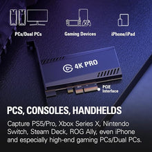 Load image into Gallery viewer, Elgato 4K Pro, Internal Capture Card: 8K60 Passthrough/4K60 HDR10 with Ultra-Low Latency on PS5, Xbox Series X/S, OBS and More, for Streaming & Recording, Works with Windows PC and Dual PC Setups