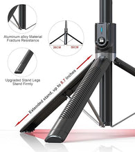 Load image into Gallery viewer, Selfie Stick Phone Tripod with Remote and LED Fill Lights - ASHINER 70 inch Heigh Cell Phone Holder for Travel, Vlogging, Live Streaming Video and Photos,Phone Stand Compatible with iPhone and Android