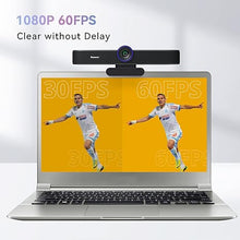 Load image into Gallery viewer, Tenveo 1080P 60FPS Webcam with Microphone and Speaker, All-in-One Video Audio Conference Camera Autofocus 116° for Video Conferencing Gaming Meeting Live Streaming Works with Skype Zoom OBS YouTube
