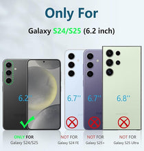 Load image into Gallery viewer, FNTCASE for Samsung Galaxy S25 Case: for Galaxy S24 Case Military Grade DropProof Protection Cover with Kickstand | Matte Textured Rugged Shockproof TPU | Protective Sturdy Phone Case - 6.2 inch Blue