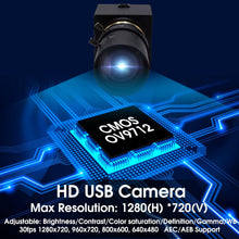 Load image into Gallery viewer, SVPRO Telephoto Webcam Mac Compatible 1MP USB Camera with 5-50mm Optical Zoom Lens Manual Focus Webcam UVC PC Cam for Windows Linux Android MAC,1280x720 USB2.0 CMOS Video Camera for Security,Streaming