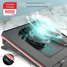 Load image into Gallery viewer, IETS GT500 Powerful Turbo-Fan (5000 RPM) Laptop Cooling Pad with Infinitely Variable Speed,Seal Foam for Rapid Cooling Gaming Laptop,13-17.3inch Laptop Cooler with 3-Port USB Hub