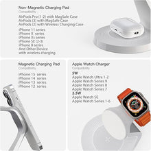Load image into Gallery viewer, 3 in 1 Charging Station for Apple Devices,Mag-Safe Charger Stand Fast Charging,Wireless Charger for iPhone 16/15/14/13/12 Series,& AirPods,& iWatch(30W USB-C Charger Included)