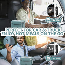 Load image into Gallery viewer, Electric Lunch Box Food Heater, 1.8L Heated Lunch Box for Adults for Car Truck, 12V/24V/110V/220V Portable Food Warmer Lunch Box, 100W Heating Lunchbox for Work with Lunch Bag