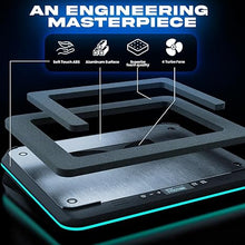 Load image into Gallery viewer, KLIM Turbofrost - Gaming Laptop Cooling Pad - 4 Powerful Turbo Fans - 4 x 4000 RPM, Laptop Cooler 2 Power Modes USB-C/DC, Dynamic RGB, 4-Ports USB, Sealed Foam for Fast Cooling for Laptops up to 17in