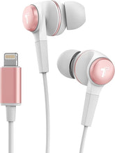 Load image into Gallery viewer, Thore iPhone Earphones (Apple MFi Certified) V120 in Ear Wired Lightning Earbuds (Sweat/Water Resistant) Headphones with Mic/Volume Remote for iPhone 12/13/14 Pro Max - Rose Gold