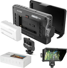 Load image into Gallery viewer, VILTROX Camera Field Monitor DC-550pro 5.5" Kit Touch Screen 4K HDMI DSLR Cameras Video Monitors with Sunshade Hood/np-f550 Battery