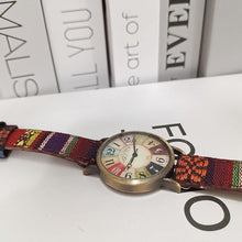Load image into Gallery viewer, Gosasa Creative Multicolor Watch for Women Woven Strap Fashion Rainbow Pattern Women's Watches Boho Hippie Watch Casual Style Wonderful Ladies Gift
