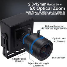 Load image into Gallery viewer, SVPRO Manual Focus USB Camera with Zoom 2.8-12mm Lens 1080P HD Low Light Webcam with Sony IMX323 Sensor H.264 Portable USB Web Camera with Metal Housing and Bracket