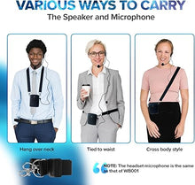 Load image into Gallery viewer, WinBridge Portable Voice Amplifier with Wired Headset Microphone, Small Bluetooth Speaker with Mic,Personal Microphone Speaker for Teachers, Trainers Coaches, Instructors, Tour guides, Public Speakers