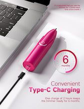Load image into Gallery viewer, ZORAMI Rechargeable Ear and Nose Hair Trimmer - 2024 Professional Painless Eyebrow & Facial Hair Trimmer for Men Women, Powerful Motor and Dual-Edge Blades for Smoother Cutting Magenta