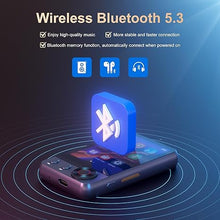 Load image into Gallery viewer, 128GB MP3 Player with Bluetooth 5.3, 2.4" Portable Full Touchscreen Music Player with Speaker and Micro SD Card Slot,MP4 Player with FM Radio,Voice Recording,Earphone,for Kids and Outdoors