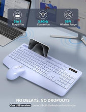 Load image into Gallery viewer, Wireless Keyboard and Mouse Combo - Full-Sized Ergonomic Keyboard with Wrist Rest, Phone Holder, Sleep Mode, Silent 2.4GHz Cordless Keyboard Mouse Combo for Laptop, Computer, PC, Mac, Windows -Trueque