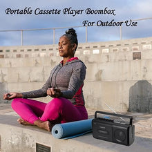 Load image into Gallery viewer, G Keni Portable Cassette Player Boombox AM/FM Radio Stereo, Casette Tape Player Recorder with Earphone Jack Battery Operated or AC Powered