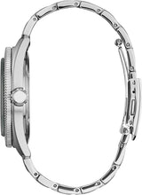 Load image into Gallery viewer, Citizen Eco-Drive Men's Disney Mickey Mouse "Tee Time" Stainless Steel Watch, Green Dial, 3-Hand Date, Luminous, 43mm (Model: AW1595-78W)