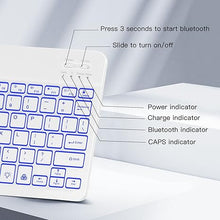 Load image into Gallery viewer, XIWMIX Ultra-Slim Wireless Bluetooth Keyboard - 7 Colors Backlit Universal Rechargeable Keyboard Compatible with iPad Pro/iPad Air/iPad 9.7/iPad 10.2/iPad Mini and Other iOS Android Windows Devices