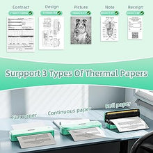 Load image into Gallery viewer, Phomemo M834 (Upgraded) Portable Printer, Wireless Bluetooth Thermal Printer, Support Multi-Size Thermal Paper, Compatible with iOS, Android & PC, Mobile Printer for Travel, Office, School, Green