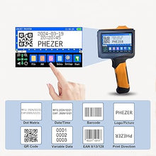 Load image into Gallery viewer, P19 Handheld Inkjet Printer for Any Surface, Portable 360° All-Round Coding Machine Print Height 2-12.7mm for Date/Time/Barcode/QR Code/Logo, with Cartridge(Anti-Slip Handle, Upgrade Version)