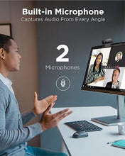 Load image into Gallery viewer, Lenovo Essential Full HD 1080P Webcam, Dual Microphone, No Driver 1.8m USB 2.0, Wide-Angle, Tilt-Control, 360-Degree Rotation, Black