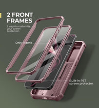 Load image into Gallery viewer, Dexnor for Samsung Galaxy S25 Plus Case with Built-in Slide Camera Cover & Screen Protector & Kickstand,Heavy-Duty Shockproof Rugged Case Full-Body Bumper Cover for Galaxy S25 Plus(2025),Peony Pink