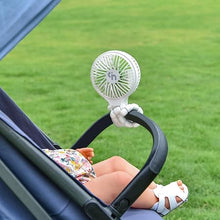 Load image into Gallery viewer, WiHoo Stroller Fan Clip On for Baby Battery Operated Fan Portable Fan Rechargeable Mini Handheld Car Seat Fan Small USB Desk Personal Fan for Stroller Accessories/Crib/Camping/Traveling