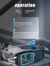 Load image into Gallery viewer, Natural Gas Detector with Gas Concentration Display Locating The Source of Propane, Natural Gas, and Combustible Gas Leak for Home and RV (Rechargeable)