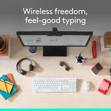 Load image into Gallery viewer, Logitech MK270 Wireless Keyboard and Mouse Combo for Windows, 2.4 GHz Wireless, Compact Mouse, 8 Multimedia and Shortcut Keys, 2-Year Battery Life, for PC, Laptop - Off White
