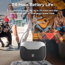 Load image into Gallery viewer, DOSS SoundBox H100 Bluetooth Speaker with 50W Immersive Sound, 24H Playtime, Wireless Stereo Pairing, Power Bank, Treble & Bass Adjustment, Portable Speaker with Flexible Handle for Party, Home