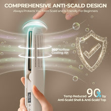 Load image into Gallery viewer, MiroPure Flat Iron Hair Straightener, Hair Straightener and Curler 2-in-1, 360° Airflow Styler with Cool Air for Curls, Titanium Ceramic Ionic, Hair Care Aroma,Auto Off, Dual Voltage for Travel