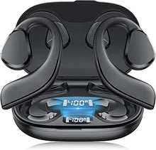 Load image into Gallery viewer, TTQ Open Ear Headphones, Open Ear True Wireless Earbuds Bluetooth 5.3, Wireless Sports Earbuds with Earhooks, 60H Playtime, Charging Case & LED Display, Waterproof Earbuds for Running Workout
