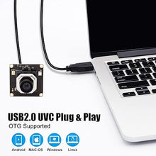 Load image into Gallery viewer, SVPRO Autofocus 4K USB Camera Module with Microphone, Ultra HD Mini USB Camera Board with 100 Degree Lens Wide Angle Without Distortion,USB Camera with IMX415 Sensor for Windows Mac Linux Android
