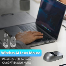Load image into Gallery viewer, 2025 AI Wireless Mouse for PC Laptop - ChatGPT Enabled Bluetooth Mouse with Voice Recording & AI Summarize, Ergonomic Presenter Laser Pointer Remote, USB Rechargeable High-Performance Office Device